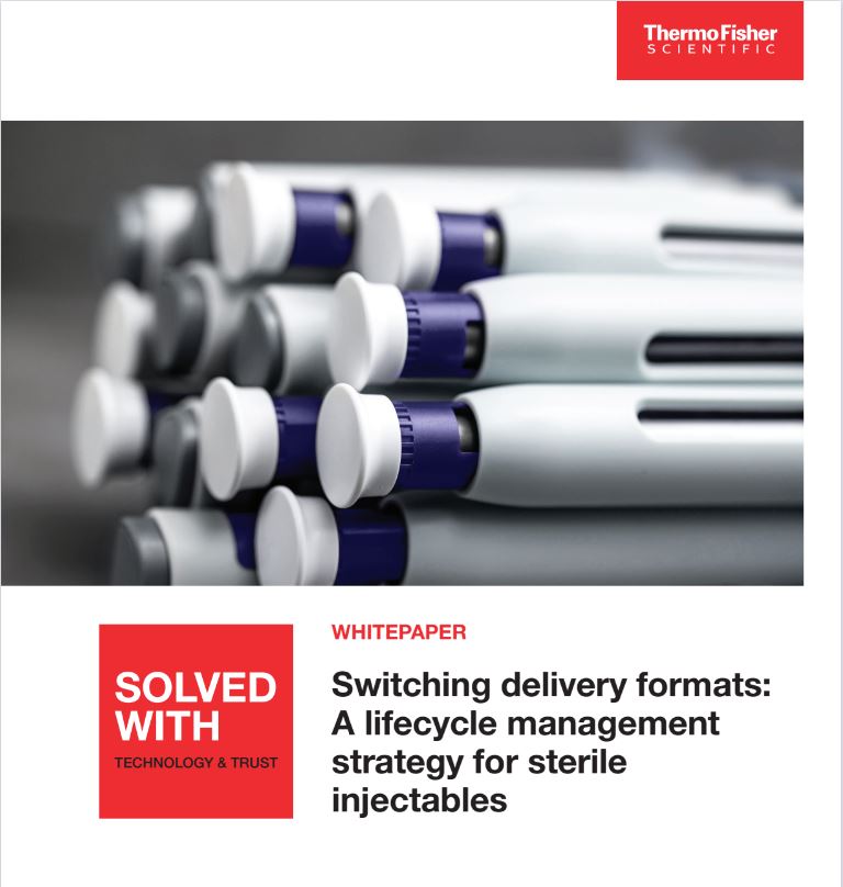 Switching delivery formats for sterile injectables